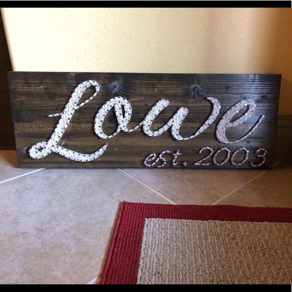 last name string art board